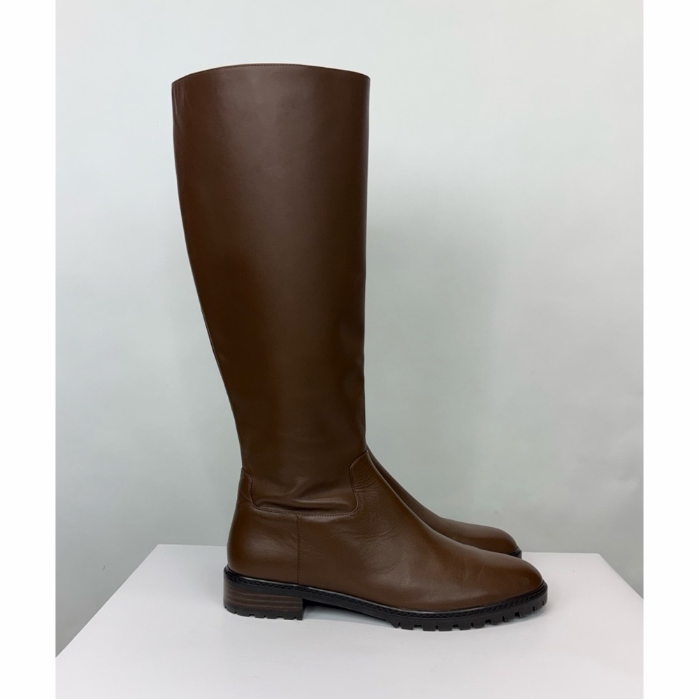 Stuart Weitzman Brown Leather Over-the-Knee Boots - Picture 3 of 13